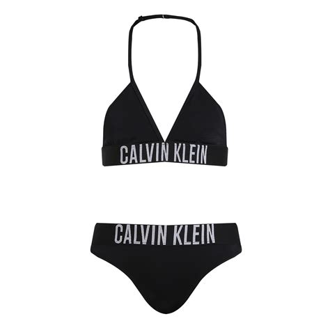 Calvin Klein Jeans Triangle Bikini Set Ck Black Beh Sportsdirect