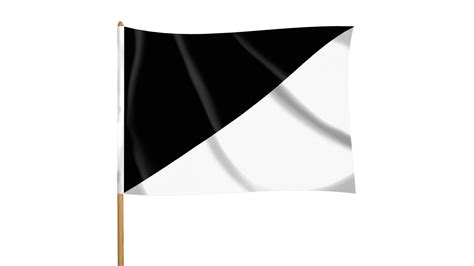 Black And White Diagonal Warning Flag Hampshire Flag Company