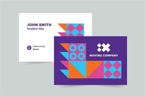 Moving Company business card template. A clean, modern, and high ...