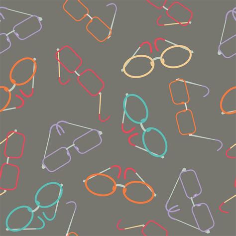 Eye Glasses Seamless Pattern Vector Graphics Colorful Eyeglasses