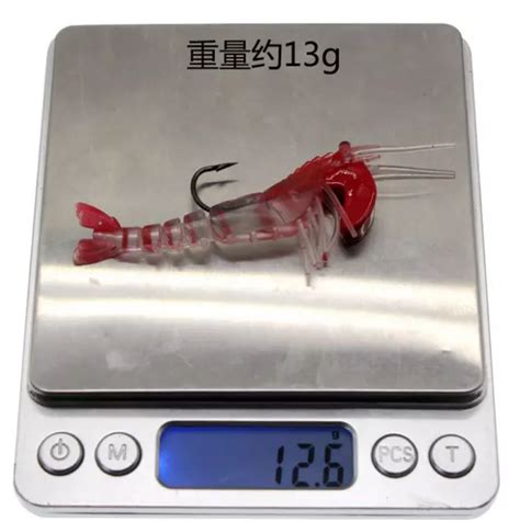 5PC SHRIMP FISHING Simulation Soft Prawn Lure Hook Tackle Bait Sea Fish