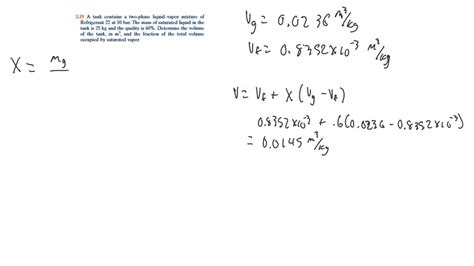 Thermodynamics 3 19 A Tank Contains A Two Phase Liquidvapor Mixture Of