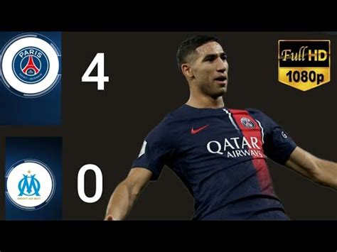 PSG Vs Marseille Highlights Hakimi Kulo Muani Ramos 4 0 YouTube