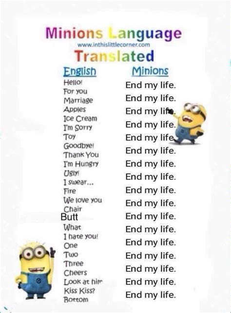 Minion Language Translation