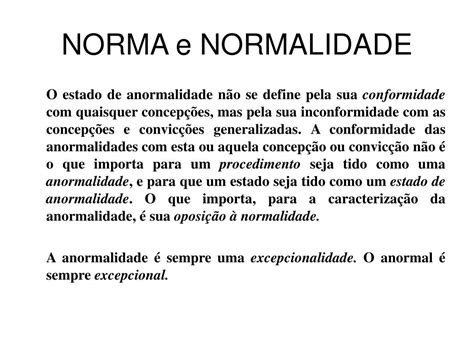O Que Significa Normalidade - PPT - NORMA e NORMALIDADE PowerPoint Presentation, free download - ID ...