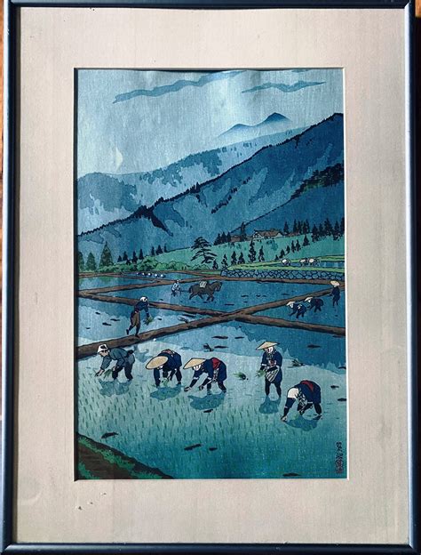 kasamatsu shiro rice seedling planting  art eclectic