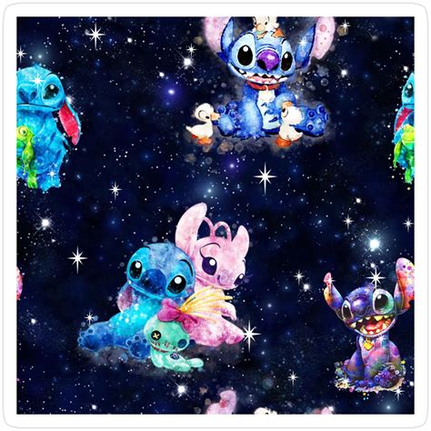 stitch couple galaxy sticker vinyl decal stickers galaxy stitch