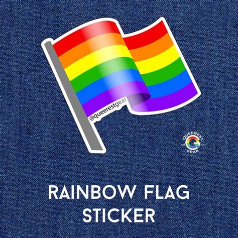 Gay Sticker Gay Pride Sticker Rainbow Flag Sticker LGBT Etsy