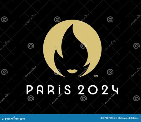 Paris 2024 Logo Official Olympic Games Symbol Abstract Editorial Photo