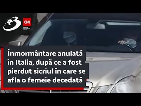 Înmormântare anulată în Italia după ce a fost pierdut sicriul în care