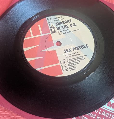 Popsike Sex Pistols Anarchy In The Uk Aussie Emi A Label Promo Vg Rotten Punk