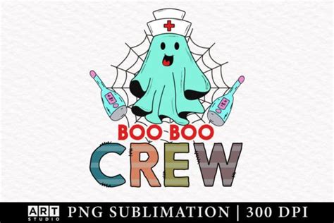 Boo Boo Crew Halloween Nurse Sublimation Graphic By Craftartstudio