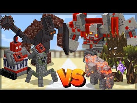 Minecraft Golemania Vs Minecraft Dungeons Batalha De Mobs Youtube