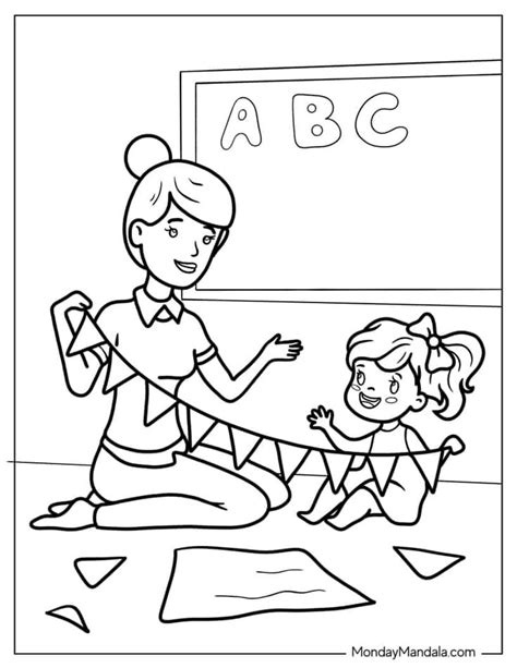 Teacher Coloring Pages Free Pdf Printables Coloring Pages Easy