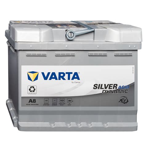 VARTA A8 (D52) Silver Dynamic AGM Autobatterie 12V 60Ah | Batterie24.de