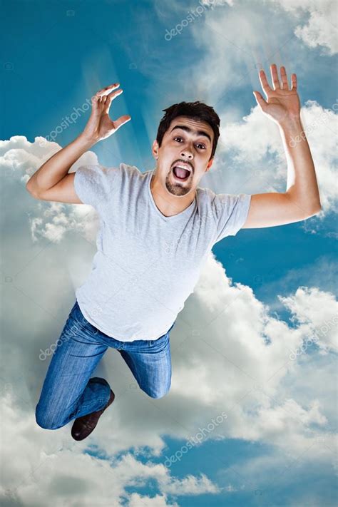 Man falling from the sky Stock Photo by ©Dangubic 50504869