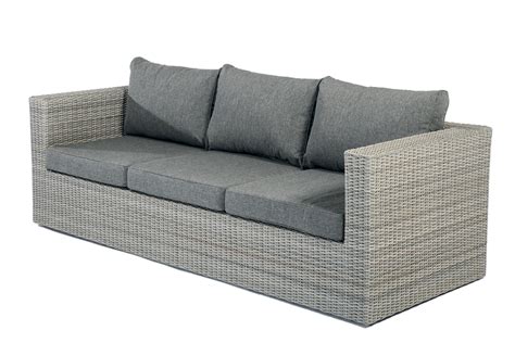 Gartensofa Illias 3 Sitzer Loungesofa Aus Polyrattan Mit