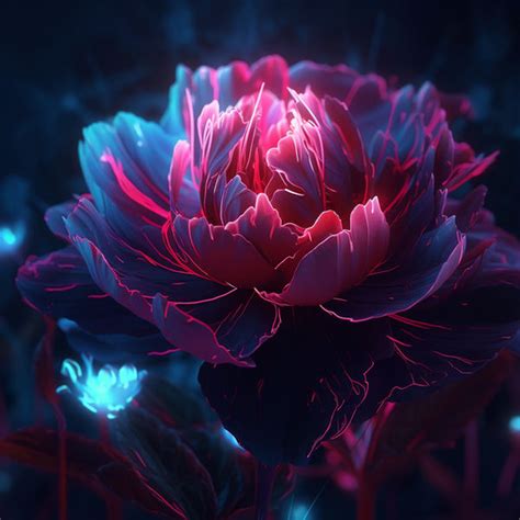 Red peony art wallpaper by AiArtShop on DeviantArt