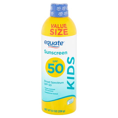 Equate Kids Sunscreen Spray, SPF 50, 9.1 oz - Walmart.com