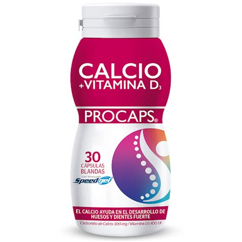 Calcio Vitamina D Procaps Frasco x 30 Cápsulas