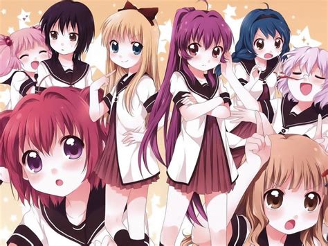 Illustration Anime Artwork Cartoon Black Hair Hair Yuru Yuri