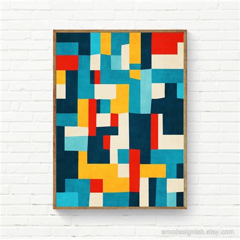 Abstract Geometric Modern Artwork / Digital Painting Unique - Etsy