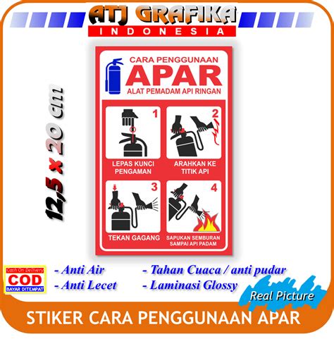 Stiker Cara Penggunaan Apar