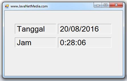 Cara Memunculkan Tanggal Dan Jam Pada Form Vb Net Tutorial Vb Net