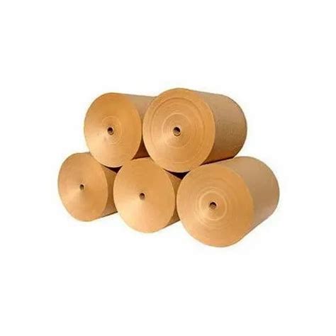 JPPL Wood Pulp Plain Brown Kraft Paper Roll For Packaging 80 To 150