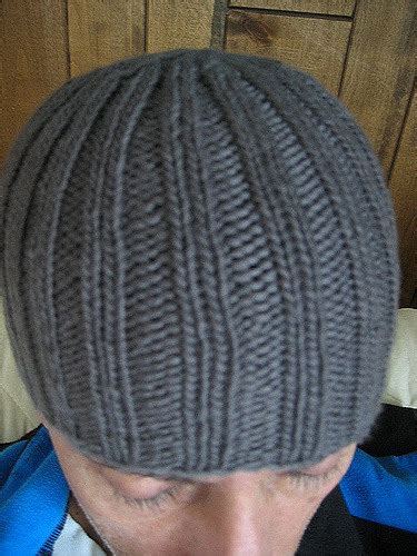 Ravelry Easy Men Ribbed Hat Pattern By The Lazy Knitter