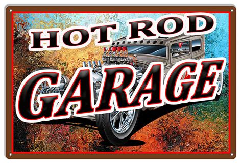 Hot Rod Garage Man Cave Garage Art Metal Sign X Reproduction Vintage Signs