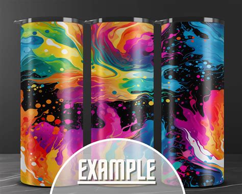 3d Tye Dye Splash 1 Png For Tumbler Sublimation Skinny Straight