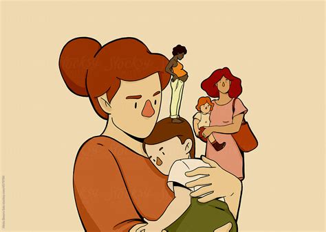 Vector Illustration Of Motherhood Concept By Stocksy Contributor