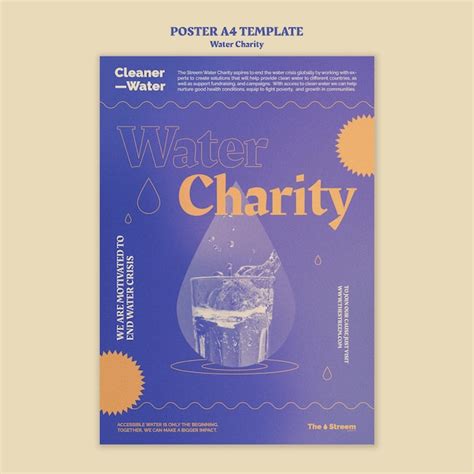 Free Psd Water Charity Poster Template