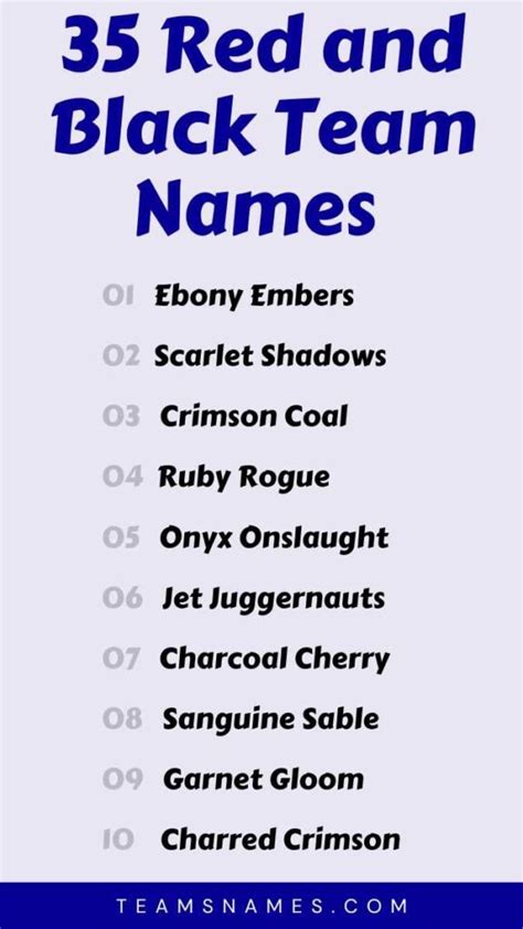 650 Unique Red Team Names To Stand Out And Win Every Time