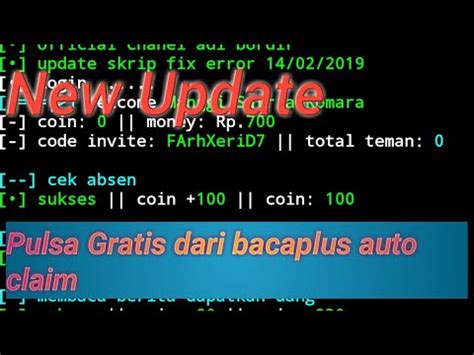 CARA MENDAPAT PULSA GRATIS DARI INTERNET BACAPLUS YouTube