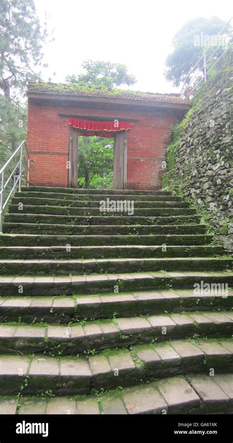 Gorkha Palace stairs and traditional palace gate, Gorkha, Nepal Stock ...