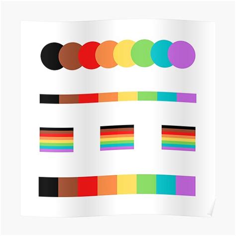 Lgbtpoc Pride Flag Sticker Pack Poster By Alanxshby Redbubble