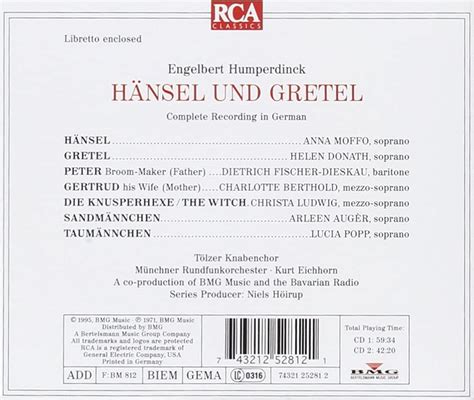 Release H Nsel Und Gretel By Engelbert Humperdinck Anna Moffo Helen