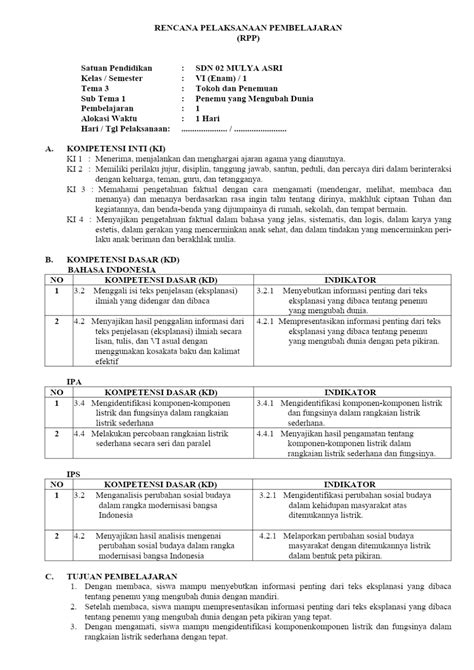 Soal Ipa Kelas 6 Listrik Inti Sekolah