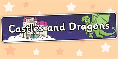 Castles And Dragons Themed Banner Teacher Made Twinkl