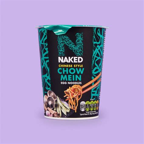 NAKED NOODLE CHINESE STYLE CHOW MEIN EGG NOODLE POT 78G UK Emporium