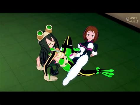 Ochako And Tsuyu Adorable Lesbian Teen Scissoring My Hero Academia XVIDEOS