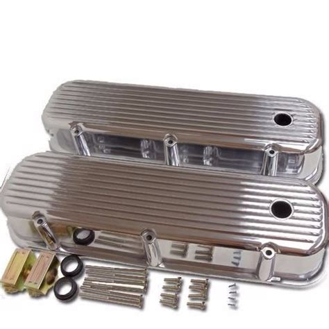 Buy Demotor Performance Tall Finned Polished Aluminum Valve Covers For 65 95 Bbc Big Block Chevy