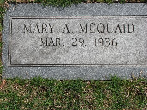 Mary Ann Mcquaid Find A Grave Memorial