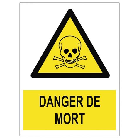 Panneau Danger De Mort REFAB691 Sticker Communication