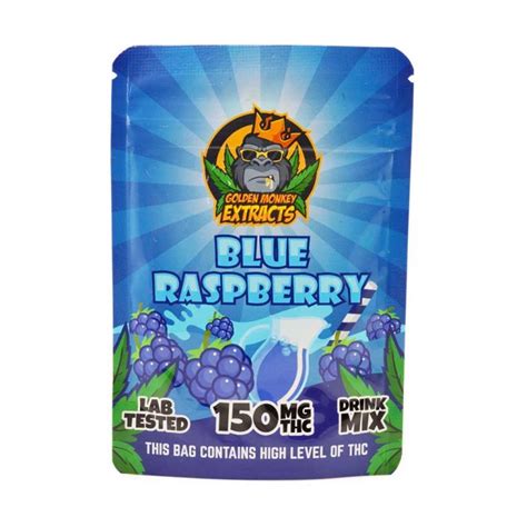 Buy Golden Monkey Extracts Blue Raspberry Drink Mix 150MG THC Online