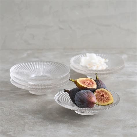 Pressed Clear Glass Small Plates The Flourish Market