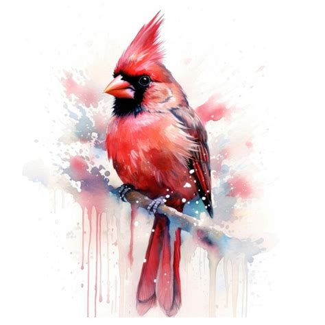 Watercolor painting of cardinal | Premium AI-generated image