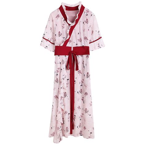 Lady Casual Rode Hanfu Jurk Mode Traditionele Chin Grandado